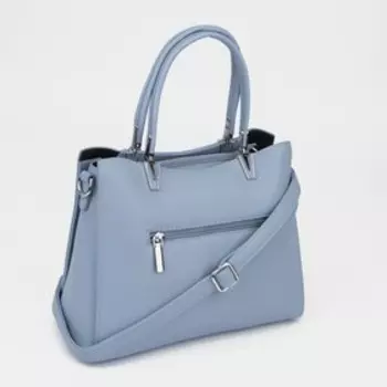 Тоут, отдел на молнии, наружный карман, цвет голубой