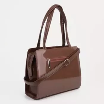 Тоут, отдел на молнии, наружный карман, регулируемый ремень, цвет кофе