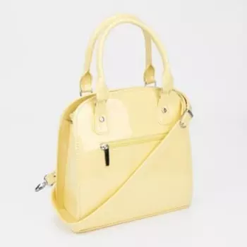 Тоут, отдел на молнии, наружный карман, регулируемый ремень, цвет жёлтый