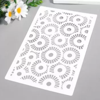 Трафарет пластиковый "Ананасовые кружки" 24х16 см