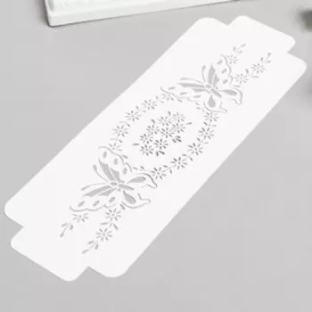 Трафарет бордюрный "Бабочки" пластик, 11х32 см