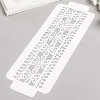 Трафарет бордюрный "Цветочки" пластик, 11х32 см