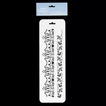 Трафарет бордюрный пластиковый "Кованная строгость" пластик, 10х32 см