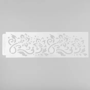 Трафарет бордюрный пластик «Сказочные цветы», 4012 см