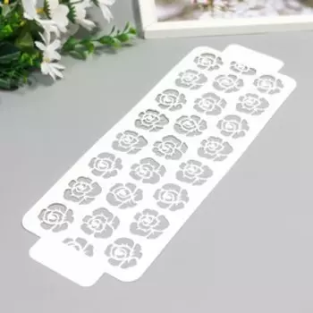 Трафарет бордюрный "Розочки" пластик, 11х32 см