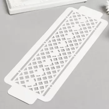 Трафарет бордюрный "С сердечками" пластик, 11х32 см