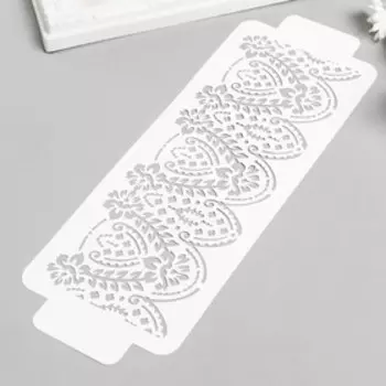 Трафарет бордюрный "Узор" пластик, 11х32 см