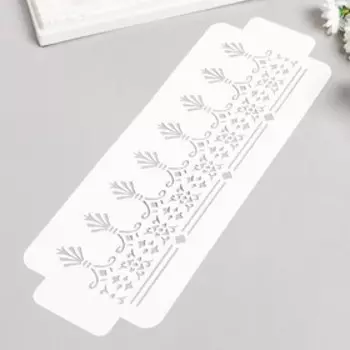 Трафарет бордюрный "Узор" пластик, 11х32 см