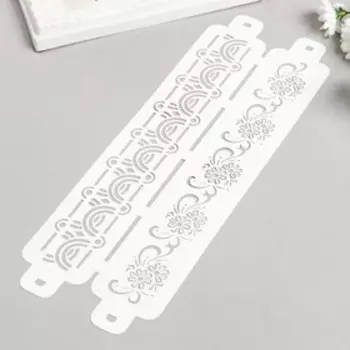 Трафарет бордюрный "Узор" пластик, 11х32 см