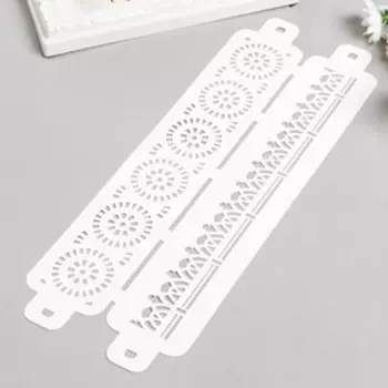 Трафарет бордюрный "Узор" пластик, 11х32 см