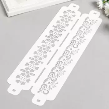 Трафарет бордюрный "Узор" пластик, 11х32 см