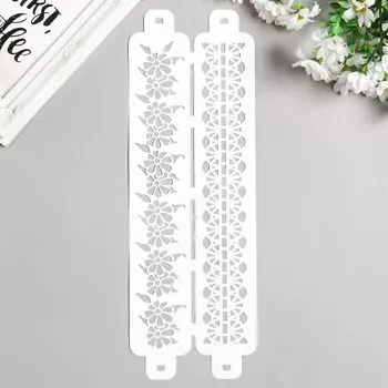 Трафарет бордюрный "Узор" пластик, 11х32 см