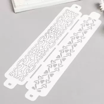 Трафарет бордюрный "Узор" пластик, 11х32 см