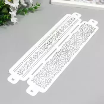 Трафарет бордюрный "Узор" пластик, 11х32 см