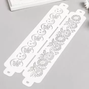 Трафарет бордюрный "Узор" пластик, 11х32 см