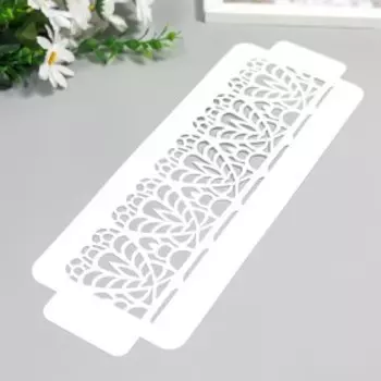 Трафарет бордюрный "Узор" пластик, 11х32 см