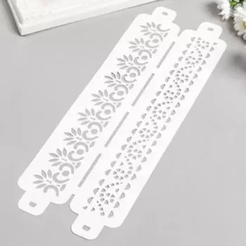 Трафарет бордюрный "Узор украшения" пластик, 11х32 см