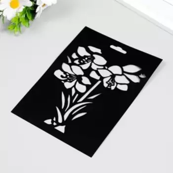 Трафарет пластиковый "Букет" 14,5х20см