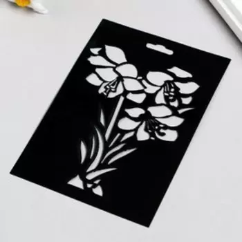 Трафарет пластиковый "Букет" 15х10см