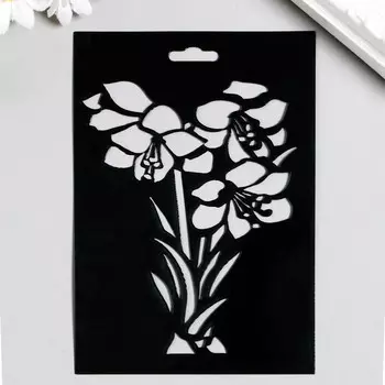 Трафарет пластиковый "Букет" 15х10см