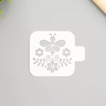 Трафарет "Цветы" 9х9 см