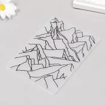 Трафарет для эмбосирования пластик "Горы" 15х10 см