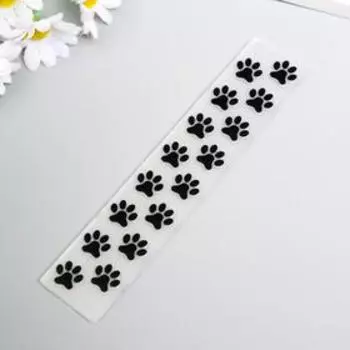 Трафарет для эмбосирования пластик "Следы лапок" 3х15 см