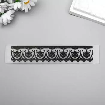 Трафарет для эмбосирования пластик "Снежинки и узоры" 3х15 см