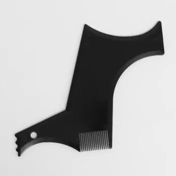 Трафарет для бритья бороды и усов с расческой