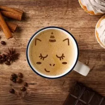 Трафарет для кофе «Единорожек», 9,5 х 8,5 см