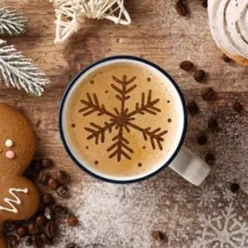 Трафарет для кофе «Снежинка», 9,5 × 8,5 см