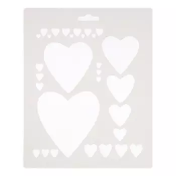 Трафарет для рисования "Сердца" 25,5 х 20,5 см