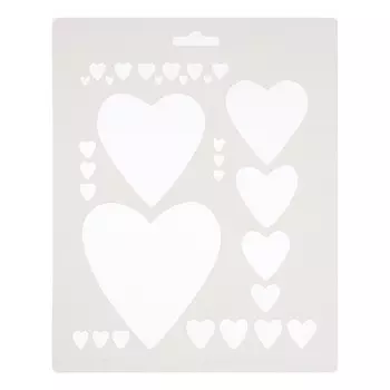 Трафарет для рисования "Сердца" 25,5 х 20,5 см