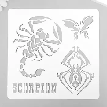 Трафарет для татуировки "Скорпион" 15х15 см