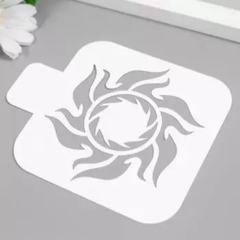 Трафарет для татуировки "Солнце" 9х9 см