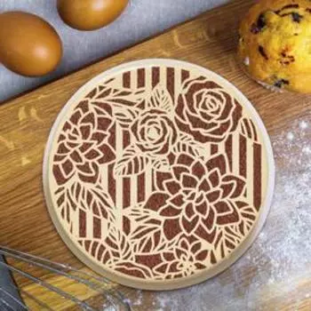 Трафарет для торта «Цветы», 3035 см