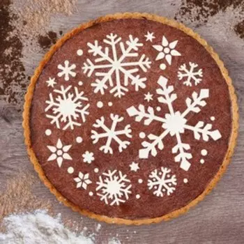 Трафарет для выпечки «Снежинки», 19.5 × 17 см