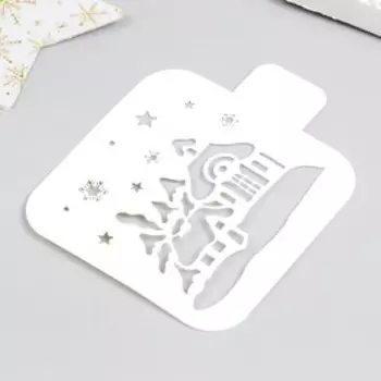 Трафарет "Домики в снегу" 9х9 см