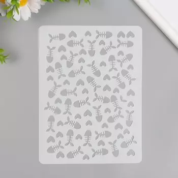 Трафарет фоновый пластик «Рыбьи кости», 1520 см