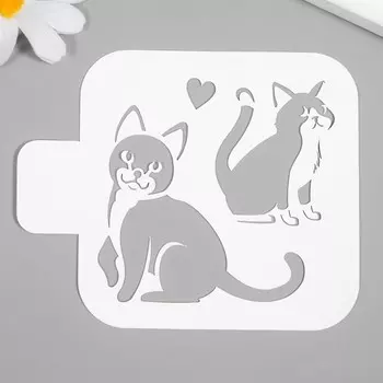 Трафарет "Кисы" 9х9 см