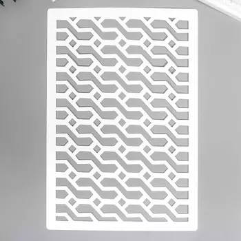 Трафарет пластиковый "Косички" 24х16 см