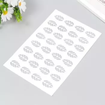 Пластиковый трафарет для творчества «Листики», шаблон, 2416 см