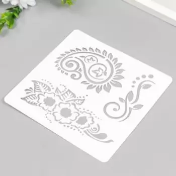 Трафарет "Мехенди" 15х15 см