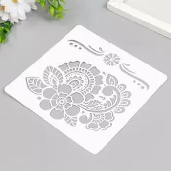 Трафарет "Мехенди цветок" 15х15 см