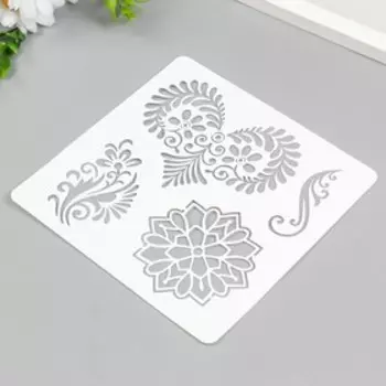 Трафарет "Мехенди узор" 15х15 см