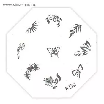 Трафарет металлический для стемпинга KD-09