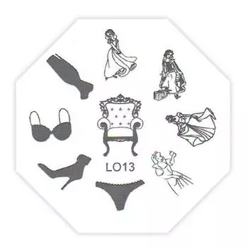 Трафарет металлический для стемпинга LO-13