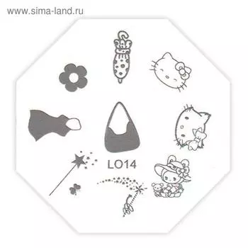 Трафарет металлический для стемпинга LO-14