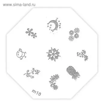 Трафарет металлический для стемпинга M-10