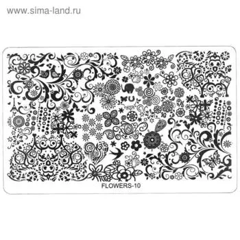 Трафарет металлический для стемпинга TNL большой, Сказочный мир